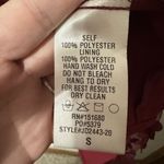 Storia Women's Size Small Square Neck Babydoll Red Floral Appliqué Mini Dress Photo 4