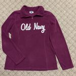 Old Navy LOGO Burgundy 1/4 Zip Long Sleeve Fleece Photo 0