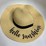Brook + Bay‎ paper sunhat hello sunshine one size fits most Tan Photo 0
