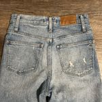 Madewell Classic Straight High Rise Distressed Jeans with Raw Hem Size 24 Photo 8