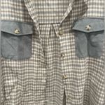 Oversized Flannel Shacket Blue Size M Photo 6