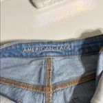 American Eagle AEO Highest Rise 90s Boyfriend Short Blue Jean Shorts Distressed Frayed Size 12 Photo 2