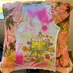 T Party Fashion t party y2k true vintage 2000s post-grunge maximalism / affliction-core ed hardy style tattoo air brush cross graphic print tank top Photo 6
