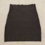 BCBGMAXAZRIA Simone Dark Olive Gray Bandage Bodycon Mini Skirt Size Large Photo 23