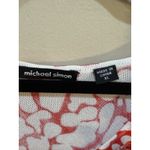 Michael Simon Sweater Vest White Red Floral Tank Top 3D Artsy Whimsy Size XL Photo 4