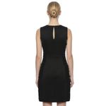 DKNYC Embroidered Geometric Print Dress Size 4 Black White Linen Blend Sheath Photo 4