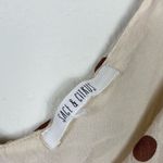 Sage & Citrus Ivory & Brown Polka Dot Tie Shoulder Tank Top Blouse Size L Photo 2