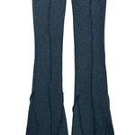 Urban Outfitters Y2K Waffle Knit Flared Pants Small Teal Seamed Thermal Fairy Photo 2
