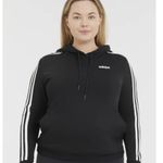 Adidas NEW!  Black/White Womens Essentials 3-Stripe Hoodie new with tags. Size L Photo 0
