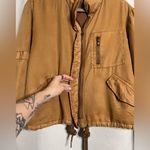 Young Fabulous and Broke YFB Clara Utility Bomber Jacket Tan Medium Photo 8