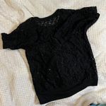 Forever 21 Large Black Lace Pullover Sweater Photo 1