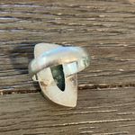 Moss agate gem Stone Silver Ring Green Photo 2