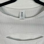 Abound  Long Sleeve Cropped Cut Out Top Size L in Grey Fog NEW Photo 6