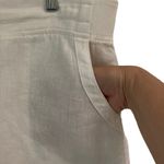 Athleta  white 100% linen mini tennis athletic skirt 14 ￼ Photo 3