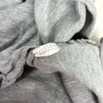 ZARA Trafaluc Sweatshirt Quarter sleeve Gray Knit Hooded Pockets Large Athletic Photo 7