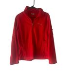 Columbia Women's Size Medium Red Full Zip Fleece Sweater Photo 1