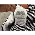 J.Crew J8836 Mercantile Stripe Waffle Funnel Neck Pullover Medium M Photo 6