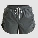 Cider  DRAWSTRING PARACHUTE SHORTS GRAY SMALL Photo 0