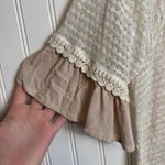 PPLA  knit scoop neck top ruffle trim 3/4 sleeve tunic size medium B10 Photo 2