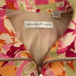 Dana Buchman Vintage Vibrant Floral Zip Up Fully Lined Light Jacket Size 14 Photo 3