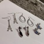 Lot Of 4 Costume Jewelry Pierced Earrings Mostly Dangle Mix Photo 2