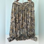 Elan NWT  Elegant Paisley Work Blouse Black, Gold, Size M Photo 4