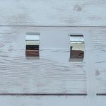 Vintage Clip On Earrings Chunky Hoops Silver Tone Outside, Gold Tone Inside Photo 6