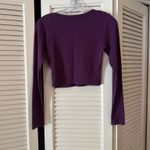 Garage  Purple Crop Top Long Sleeve Photo 1