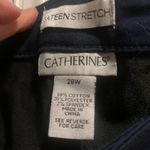 NWT CATHERINES SATEEN STRETCH SLACKS PANTS JEANS SZ 28W DARK BLUE NAVY Photo 4