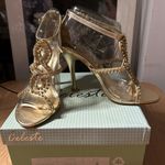 New Women’s Celeste Charlize 3.5” High Heel 👠 Shoes Gold Rhinestones size 10 Photo 0