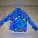 Bobbie Brooks Women's Vintage 1980 Abstract PrintButton Down,Long Sleeve,Size M Blue Size M Photo 6