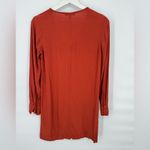 Madewell  Heather Long-Sleeve Button-Front Dress Shirt‎ Dress Rusty Torch Sz XS Photo 4