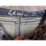 LA Idol Jeans Womens Size 1 TALL Dark Wash Bling Low Rise Bootcut Denim Y2K Stud Blue Photo 3