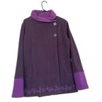 Vintage Purple Embroidered Fleece Jacket XL Photo 0