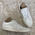 Vintage Havana Women's White Leather Star Sneakers Lace Up Side Zip Size 6 Photo 0