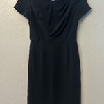 Brooks Brothers black short sleeve draped v-neck faux wrap dress size 2 Photo 0