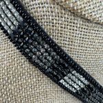 Pink Pewter Marisol Stretch Bead & Rhinestone Headband Hair Accessory Blk/Silver Black Photo 2