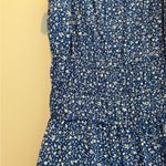 Pinch Blue and White Floral Pleated Maxi Dress Size L Photo 3