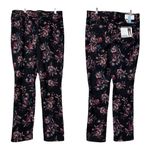 Bandolino NEW Amy Black Pink Purple Multi Floral High Rise Slim Fit Jean Size 10 Photo 8
