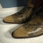 Antonio Melani Vintage Brown Women’s 8.5 boots Embroidery Snake Print 3” Heel Photo 2