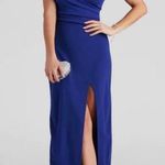 Blue Body Con Slit Cocktail Dress Photo 0