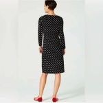 FINAL PRICE J. Jill Geometric Print Jersey Knit Shirt Dress with Pockets Black Size undefined Photo 10