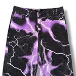 Jaded London  Womens Black Purple Lightning Print Jeans W30 Photo 2
