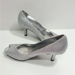 Easy Street  Women's Open Toe Ravish Dress Glitter Pumps in Silver Size 7.5 Photo 3