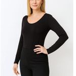 J.Crew Women's Black Long Sleeve Bodysuit Size L Photo 0