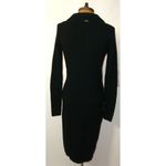 prAna New Womens NWT M Sweater Dress Organic Cotton Knit Black Acadia Collar Photo 4