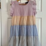 Aakaa Tiered Multi Color Babydoll Dress Photo 0