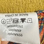 Bohemian Ventures Endurance Teal Orange Bird Knit Scarf Fringe OLDSTOCK Photo 2