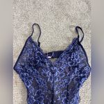 Savage X Fenty Floral Lace Teddy XS Lingerie sexy Blue Photo 1