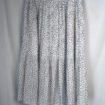 Exlura White Pollka Dot Pleated Tiered Aline Maxi Skirt Lined Size XXL Photo 9
